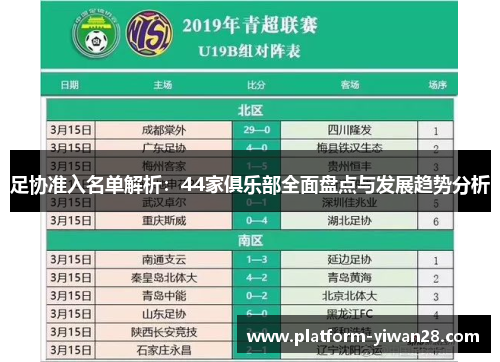 足协准入名单解析：44家俱乐部全面盘点与发展趋势分析