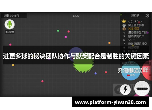 进更多球的秘诀团队协作与默契配合是制胜的关键因素 进更多球的秘诀团队协作与默契配合是制胜的关键因素